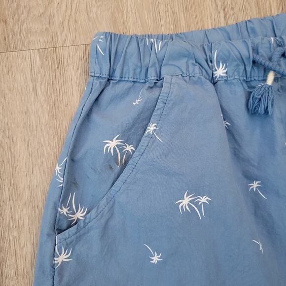 My Little Cozmo organic cotton palm print bermuda shorts in blue Size 6Y - Picture 9 of 9